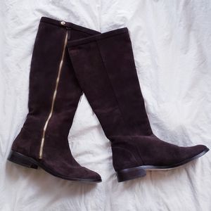 J Crew Harper Suede Brown Tall Riding Boots
